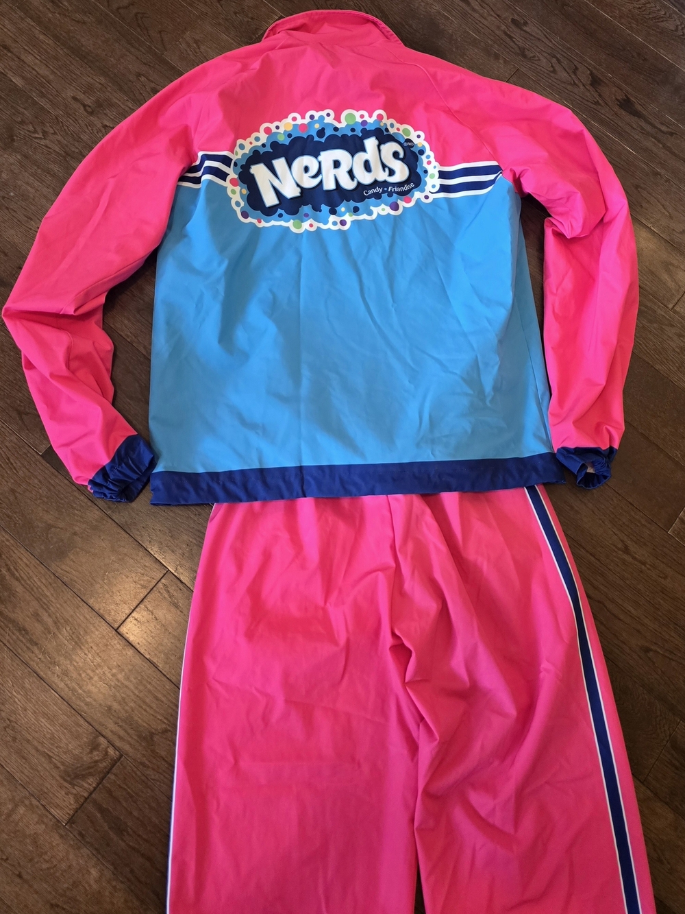 Nerds Logo Colorblock Track Jacket and Pants - Hot Pink & Aqua